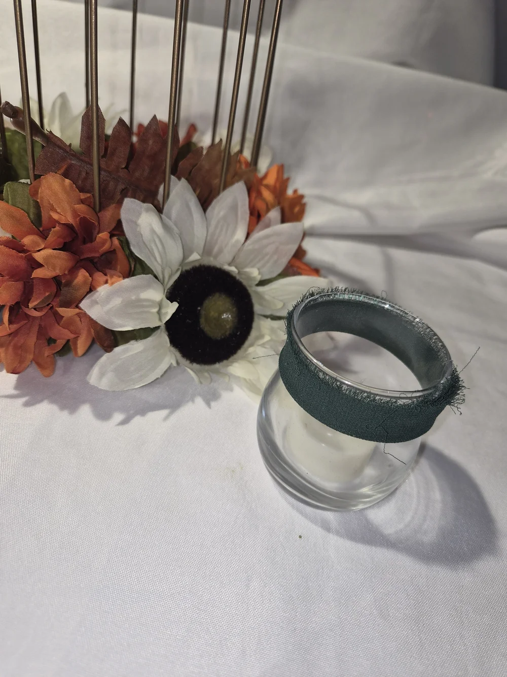 Gold Floral Candle Lantern Centerpiece - Home Accents